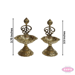 Brass Om Vel Deepam | Traditional Pooja Oil Lamp | Lord Murugan Vel Design | Brass Vilakku for Home Temple, Pooja & Festivals