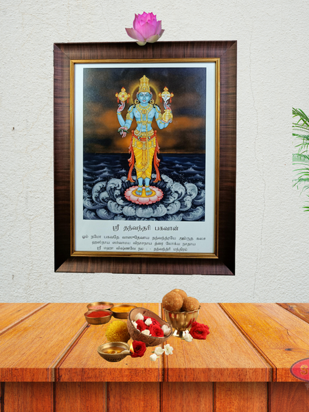 Sri Dhanvanthri Perumal Antique Photo Frame - 2 Variant