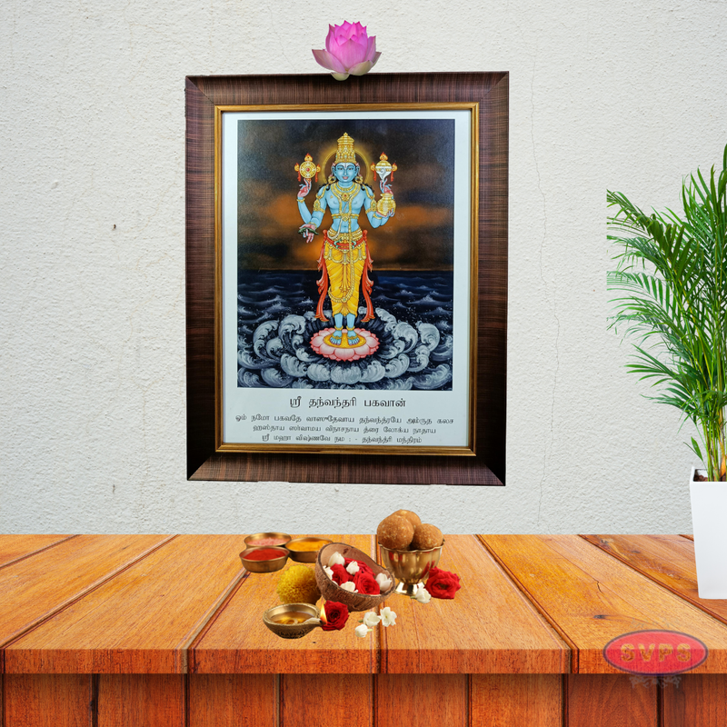 Sri Dhanvanthri Perumal Antique Photo Frame - 2 Variant