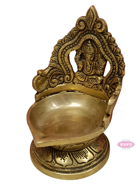 Brass Ganesha Lamp With Arch