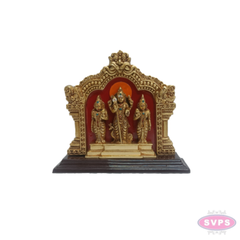 Murugan with Valli & Deivanai Gold Finish Idol | Decorative Pooja Room Statue