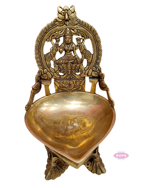 Brass Gajalakshmi Lamp For Wealth