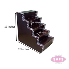Wooden Step Deity Stand Without Gap - 2 Variant