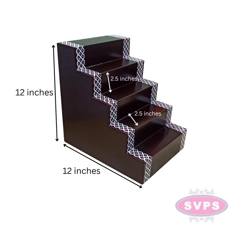 Wooden Step Deity Stand Without Gap - 2 Variant