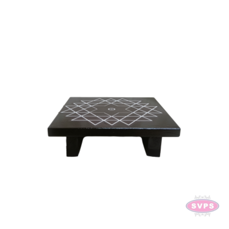 Premium Wooden Sri Chakra Peedam | Mandir Chowki for Idols & Kalash