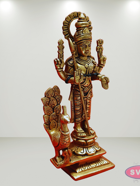 Brass Murugan Idol-8 Inches