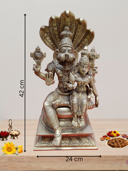 Brass Lakshmi Narasimha Swamy Idol For Temple /Home