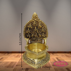Brass Ashtalakshmi Ganesha Kamakshi Lamp