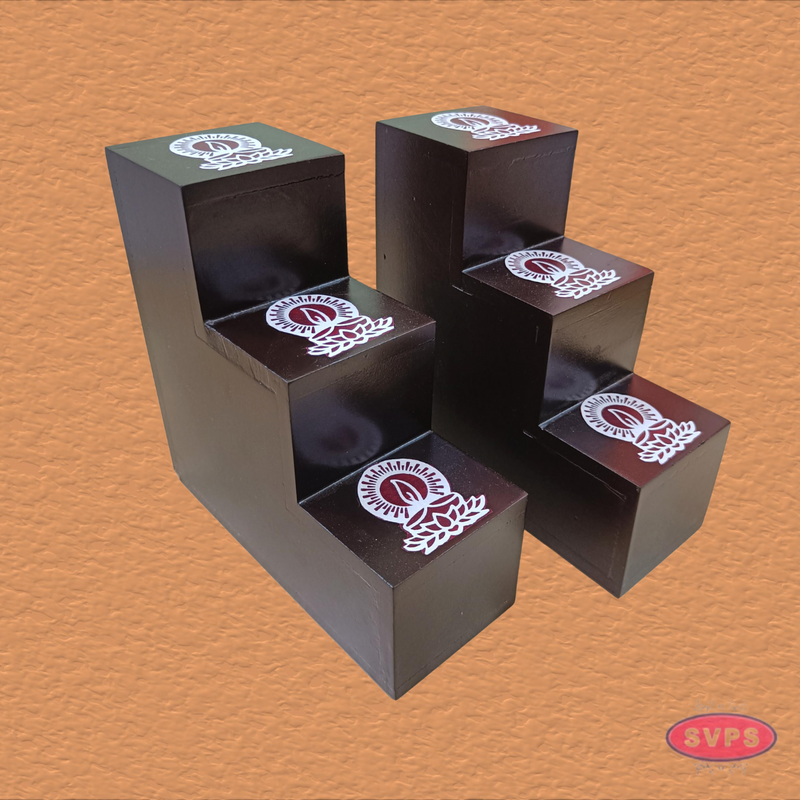Wooden Pooja Lamp Stand - 2 Variant