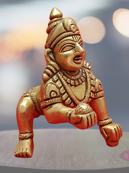 Brass Antique Finish Laddu Gopal