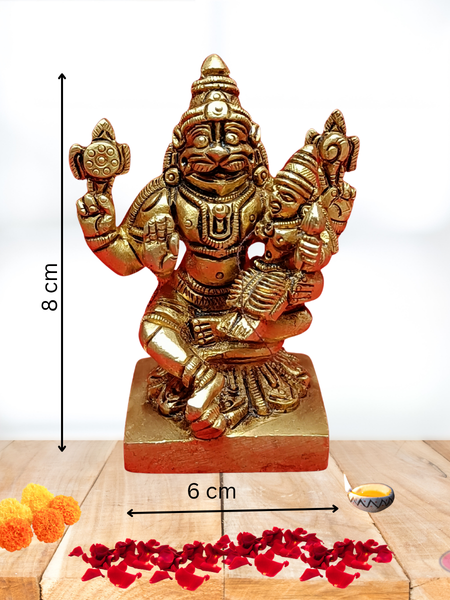 Brass Lakshmi Narasimha Statue Small Size