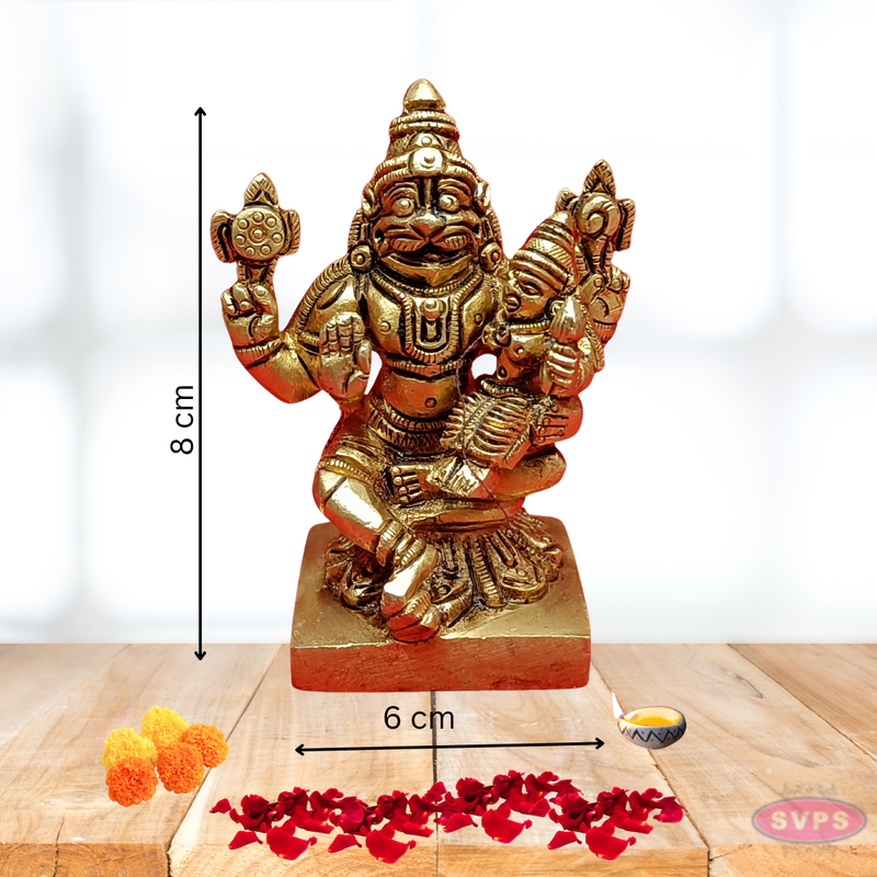 Brass Lakshmi Narasimha Statue Small Size