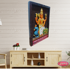 Wood Carving Murugar Wall Hanging Panel