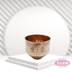 Copper Vattil Thiruman Sangu Chakram / 4 Inches Diameter