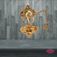 Brass Hanging Shangu Chakra Lamp
