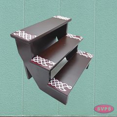 Wooden Step Deity Stand With Gap - 2 Variants