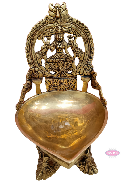 Brass Gajalakshmi Lamp For Wealth