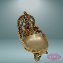 Brass Gajalakshmi Diya For Wealth