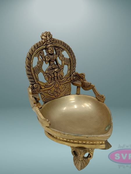 Brass Gajalakshmi Diya For Wealth