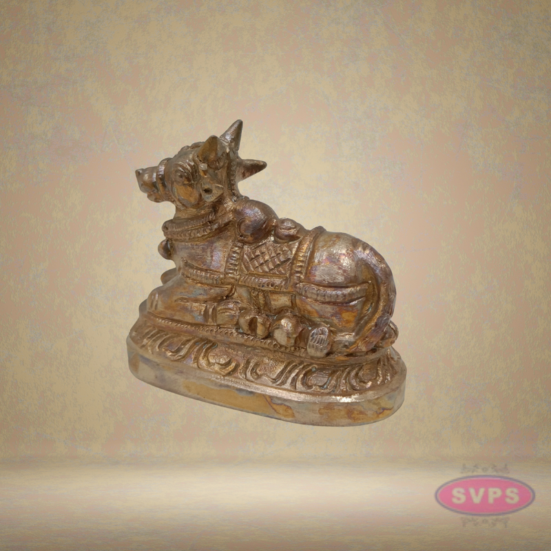 Panchalogam Nandi Small Statue