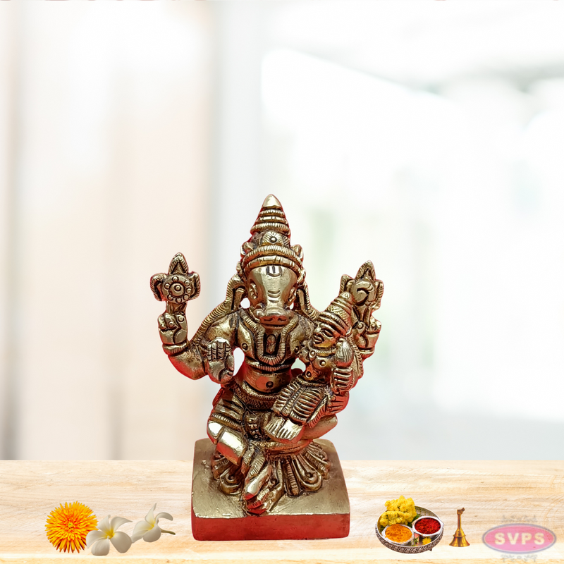 Brass Lakshmi Hayagreevar Small Size