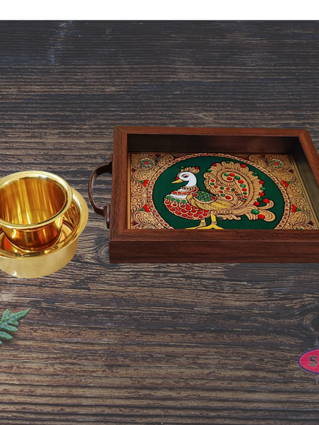 Multipurpose Tanjore style painting Annam Tray