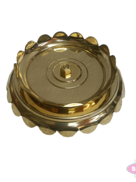 Brass Peacock Lotus Stand | Decorative Brass Lotus Stand for Pooja Room, Home Temple & Office | 5 Inch