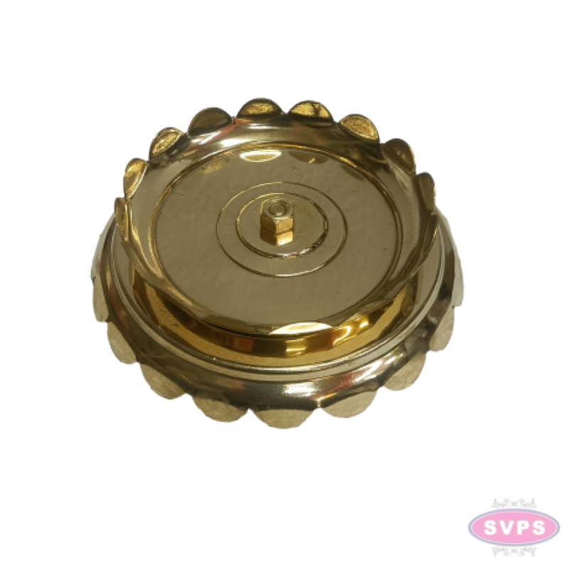 Brass Peacock Lotus Stand | Decorative Brass Lotus Stand for Pooja Room, Home Temple & Office | 5 Inch