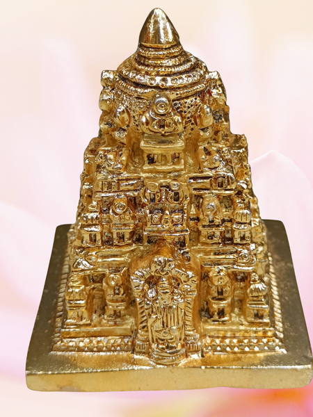 Brass Gold Plated Tirupathi Balaji Temple
