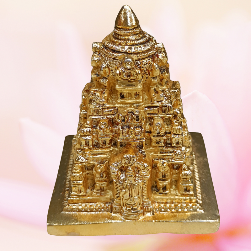Brass Gold Plated Tirupathi Balaji Temple