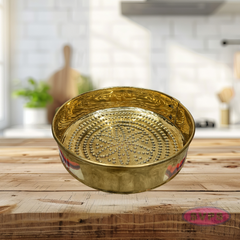 Brass Thirumanjanam Jalladai Plate for Pooja Rituals