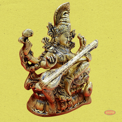 Brass Saraswathi Idol-11 Inches