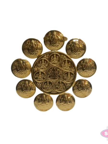 Brass Ashtalakshmi Yantra Peedam | Sacred Lakshmi Pooja Seat for Wealth & Prosperity