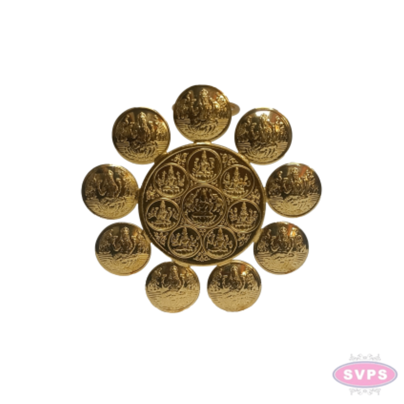 Brass Ashtalakshmi Yantra Peedam | Sacred Lakshmi Pooja Seat for Wealth & Prosperity