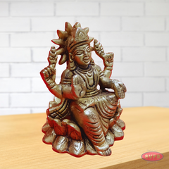 Brass Lakshmi Sitting On Lotus
