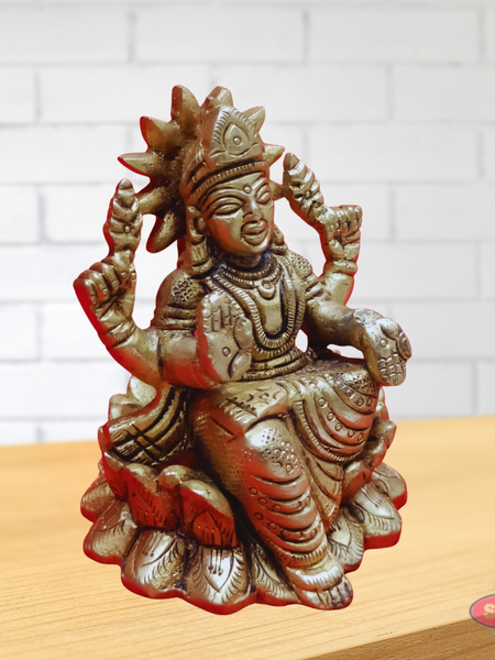 Brass Lakshmi Sitting On Lotus