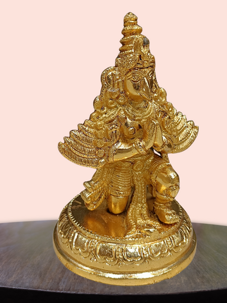 Brass Gold Plated Garudan Idol