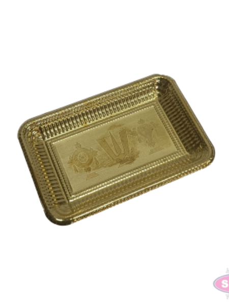 Mini Brass Shankh Chakra Namam Tray – Set of 2 | Traditional Pooja Thambulam Return Gift