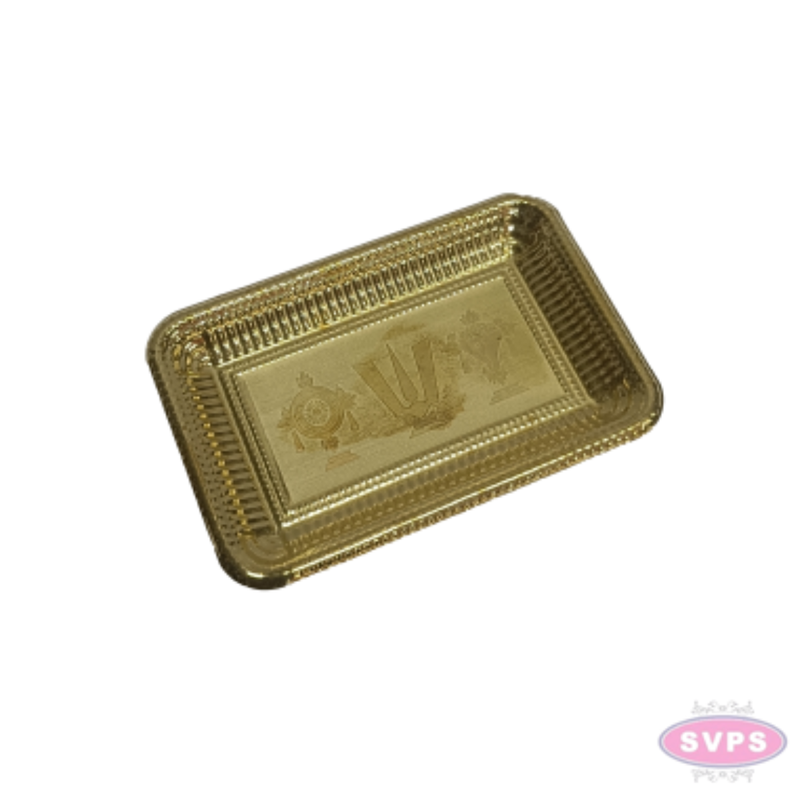 Mini Brass Shankh Chakra Namam Tray – Set of 2 | Traditional Pooja Thambulam Return Gift