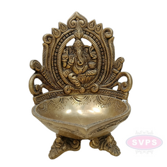 Brass Ganesha Diya For Gift