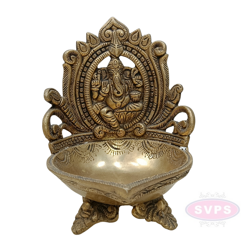 Brass Ganesha Diya For Gift