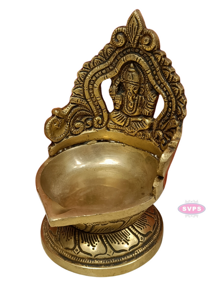 Brass Ganesha Lamp With Arch