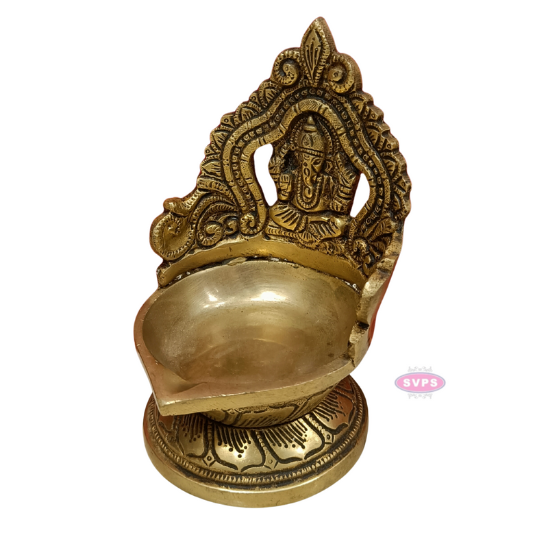 Brass Ganesha Lamp With Arch