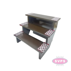 Wooden 3 Step With Brass Ashtalakshmi Set