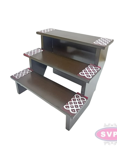 Wooden 3 Step With Brass Ashtalakshmi Set