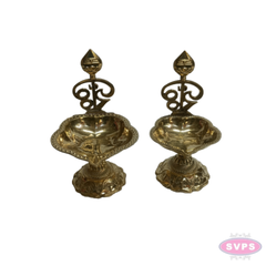 Brass Om Vel Deepam | Traditional Pooja Oil Lamp | Lord Murugan Vel Design | Brass Vilakku for Home Temple, Pooja & Festivals