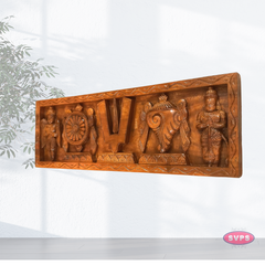 Wooden Carving Thenkalai Tiruman Wall Hanging