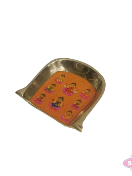 Brass Enamel Work Mini Muram/Soop Set of 2 | 2 Inch Decorative Pooja & Thambulam Tray