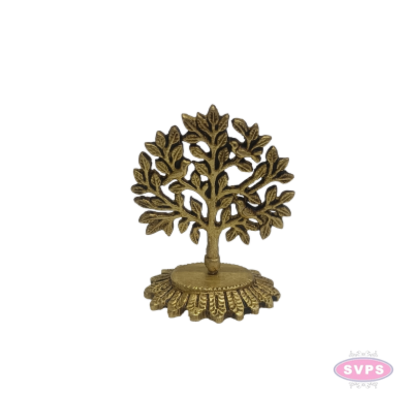 Brass Kalpavriksha Karpaga Virutcham Tree Idol with Birds | Traditional Brass Wish-Fulfilling Tree Showpiece for Home Pooja & Decor