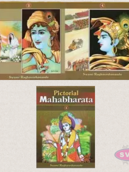 Pictorial Mahabharata – Set of 5 Volumes | Illustrated Hindu Epic | English Edition